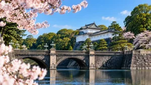 Ilustrasi Istana Kekaisaran Jepang di Tokyo, tempat keluarga kekaisaran menjadi bagian dari institusi negara Jepang. (Ilustrasi AI: Nihon.id)