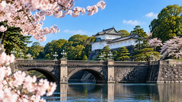 Ilustrasi Istana Kekaisaran Jepang di Tokyo, tempat keluarga kekaisaran menjadi bagian dari institusi negara Jepang. (Ilustrasi AI: Nihon.id)