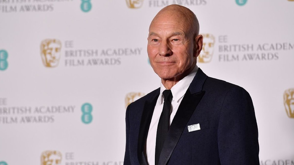 Aktor asal Inggris Patrick Stewart menghadiri BAFTA British Academy Film Awards di Royal Albert Hall, London, Inggris, pada 18 Februari 2018.