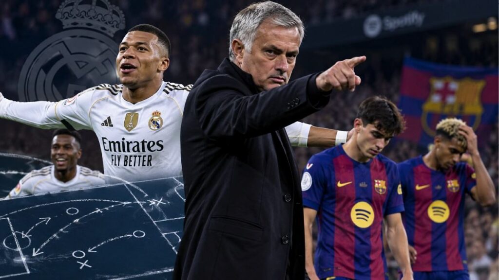 duel taktik Real Madrid dan Barcelona dalam El Clásico. Foto: Ilustrasi AI.