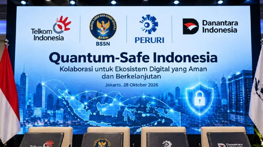 Telkom, BSSN, Peruri, dan Danantara menyiapkan Quantum-Safe Indonesia untuk mengantisipasi risiko komputasi kuantum terhadap keamanan digital.